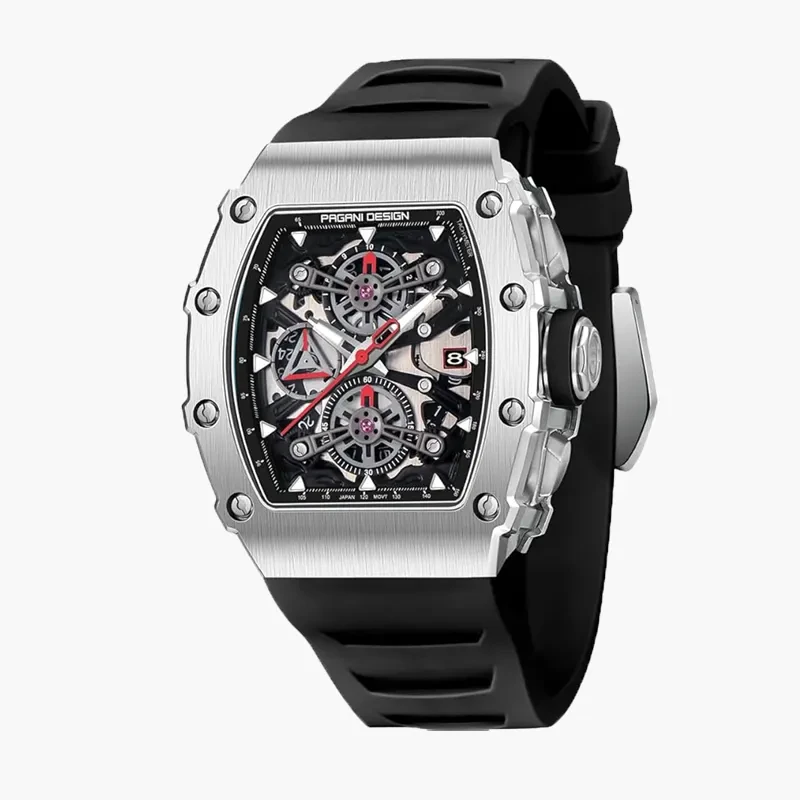 Pagani Design Chronograph Quartz Black & Silver Men's Watch- PD-YS011